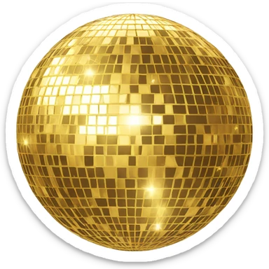 gold disco ball sticker