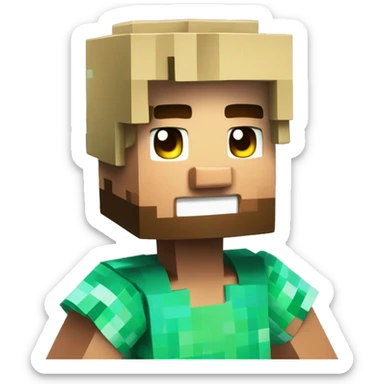 minecraft skin posing sticker