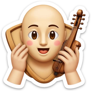 Cinematic Realistic Klapa Music Pop Culture Emoji, depicted with a soulful portrayal of traditional Croatian vocal music rendered with delicate textures and warm, cultural lighting. sticker