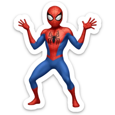 Spiderman full body doodle shock with cartoon sticker