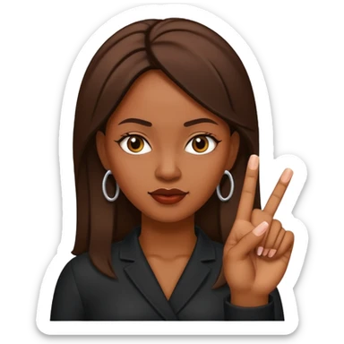 Black women sticking up middle finger sticker