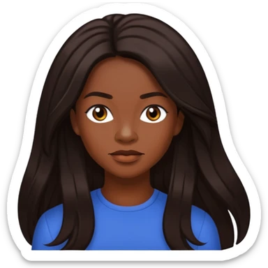 Dawn Richards with dark brown long hair, medium dark skin sticker