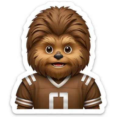 Chewbacca con camiseta de futbol sticker