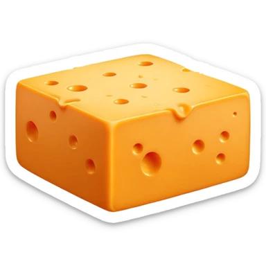 1 square sheet of cheddar cheese sticker