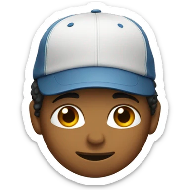 Boy with backwards hat sticker