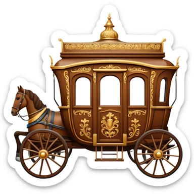 huge-horse-drawn-fancy-french-stagecoach-caravan sticker