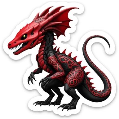  Venom-Marowak-Salandit-Xenomorph-hybrid-fantasy-creature (full body) with patterns sticker