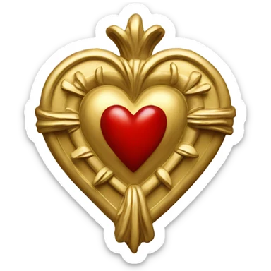 gold sacred heart sticker