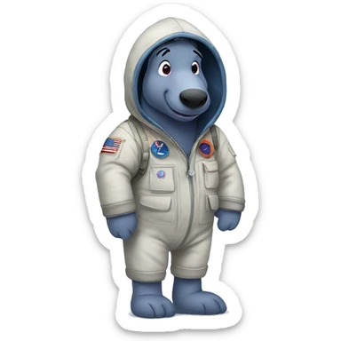 Eeyore wearing a flight suit sticker