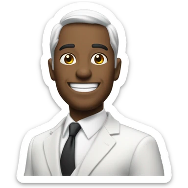 Michael B Joda sonriendo vistiendo un traje  sticker