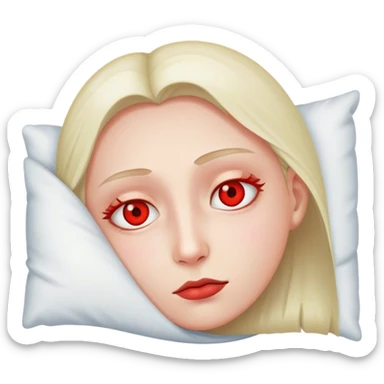 A person who has not been able to sleep with red eyes sticker
