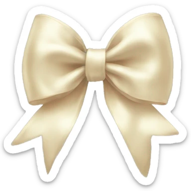 Christmas bow cream aesthetic sticker