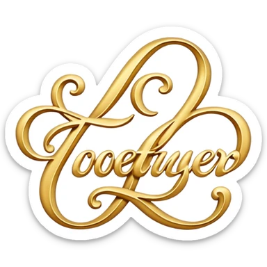 Love, Words "Always Together" sticker
