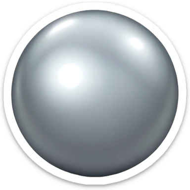 Silver sphere sticker
