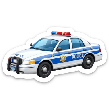 police car de face sticker