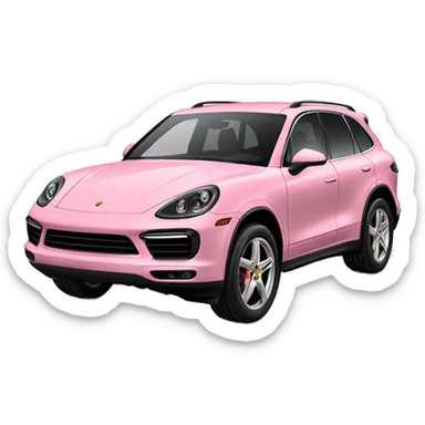Pastel pink Porsche SUV sticker