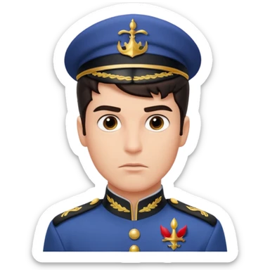 prince eric with serious facial expression and prince uniform sticker