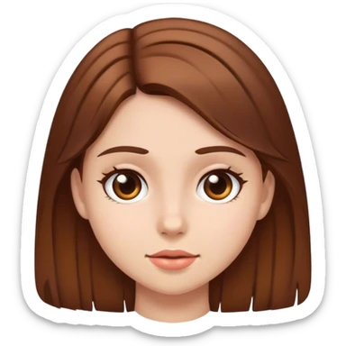 Gril with brown hair sticker