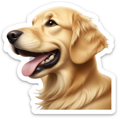 Golden retriever smiling sticker