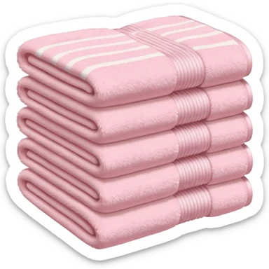 Light pink stacked towels sticker