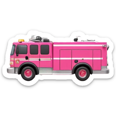 Pink firetruck sticker