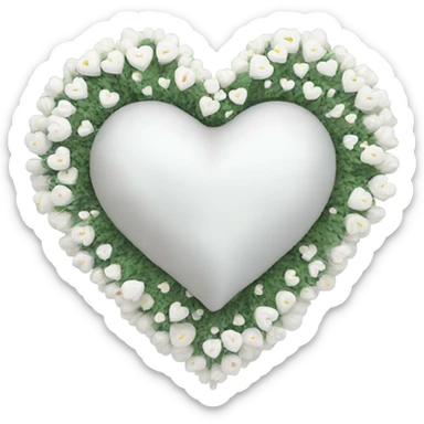 big white heart with two small heart sticker