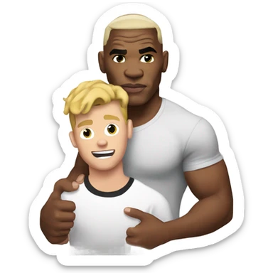 mike tyson holding jake pauls head sticker