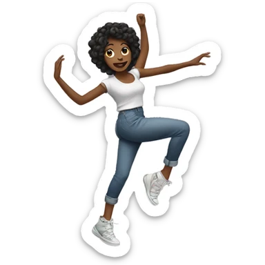 Girl dancing street style  sticker