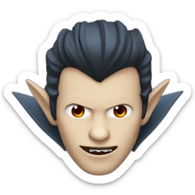Un vampire avec des oreilles pointues sticker
