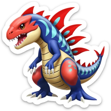 Meloetta-Groudon-Kyogre-Pokémon-Fakémon-fusion-hybrid-creature sticker