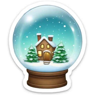 Snow globe with space inside sticker