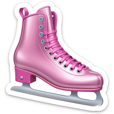 pink ice skates sticker