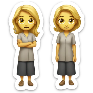 girl shrugging  sticker