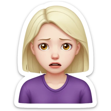 Girl strangling herself sticker