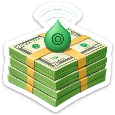 wifi money bill stack sticker