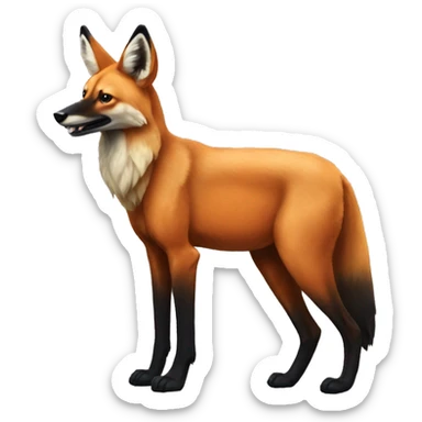 Maned wolf sticker