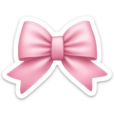 Light pink cute bow sticker