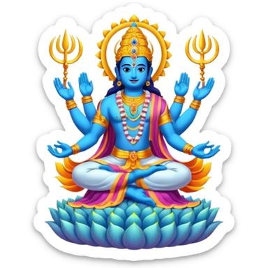 combined form of Bhagwan Vishnu 10 avatars. sticker