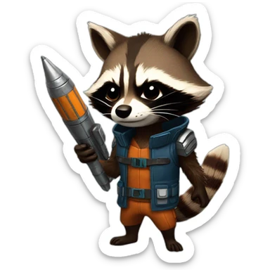 rocket raccoon sticker