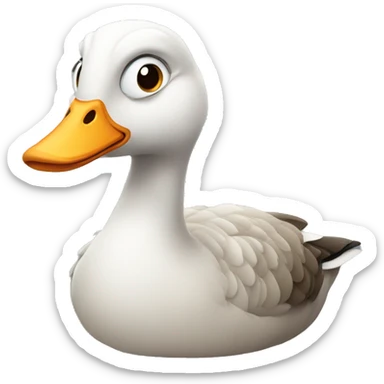 lazy goose who is coding The goose should look like a nerd sticker