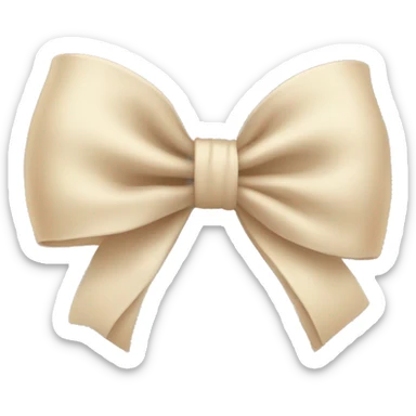 light beige bow  sticker