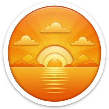 make a sunrise
 sticker