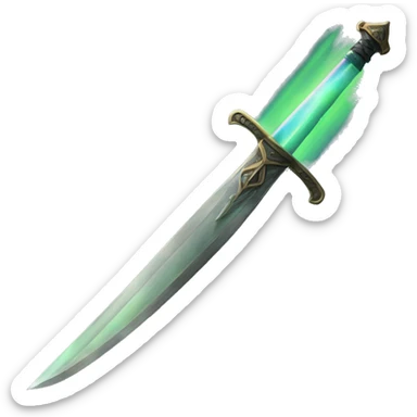 sword with northern lights on blade sticker