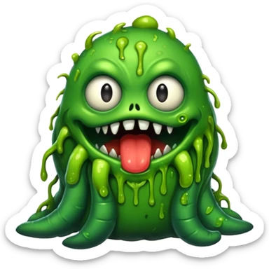 A garbage monster  sticker