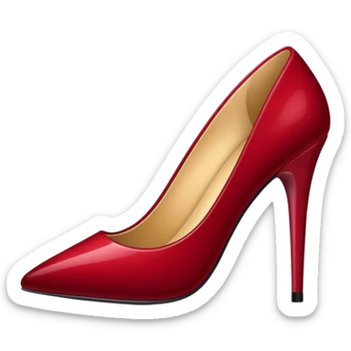 Dark red stiletto  sticker