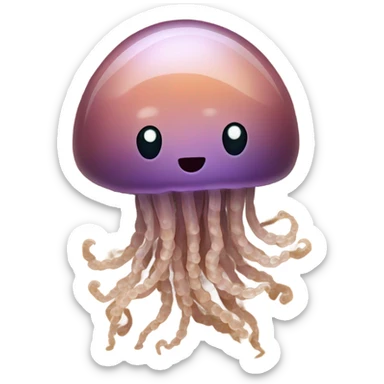 Jellyfish with sand sticker