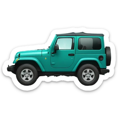 Teal jeep sticker