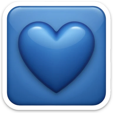 Navy blue heart sticker