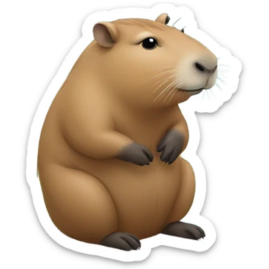 Good morning capybara sticker