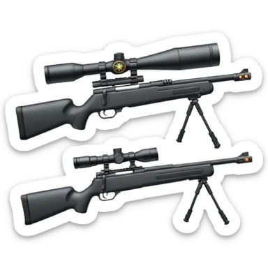 A sniper gun sticker